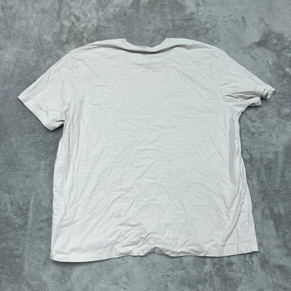 Calvin Klein Mens White Crew Neck T-Shirt Size XL 100% Cotton d0726 - Picture 6 of 7